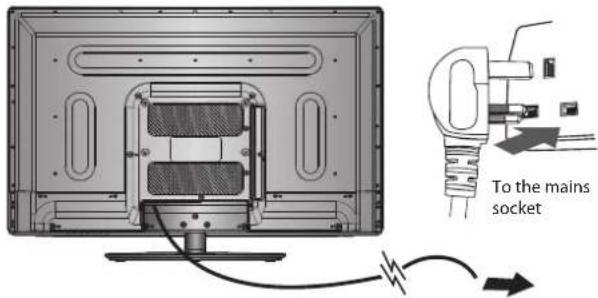 To the mains socket