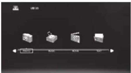 USB 2.0 Photo MUSIC MOVE Text