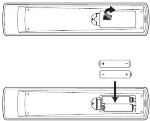 Diagram showing a remote control panel with battery and switch, before and after assembly, labeled in Chinese.