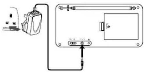 Diagram showing electrical connection with fuse and device, including a switch and battery labeled 'V100' and 'V101'