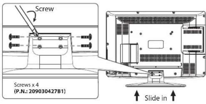 Screw Screws x 4 (P.N.: 209030427B1) Slide in