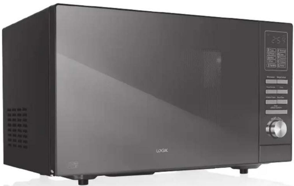 Logik L25MDM14 - L Black Glass Conventional Microwave - 1