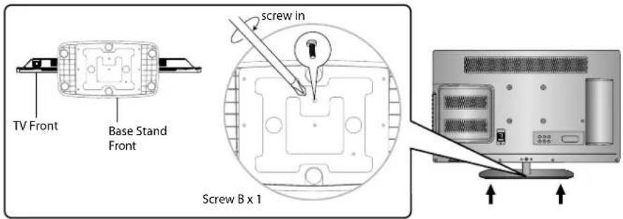 TV Front Base Stand Front screw in Screw B x 1