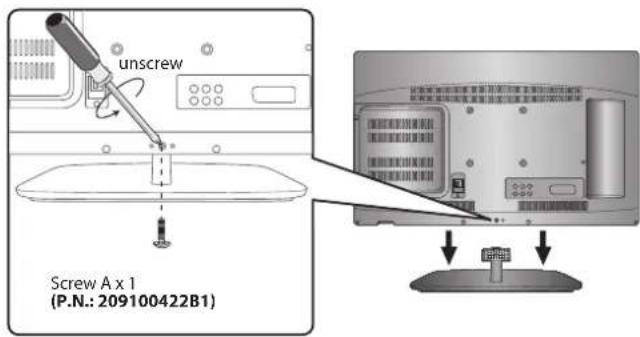 unscrew Screw A x 1 (P.N.: 209100422B1)
