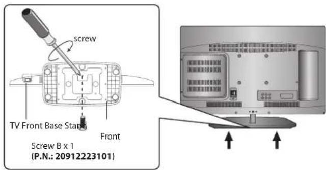 screw TV Front Base Stand Front Screw B x 1 (P.N.: 20912223101)