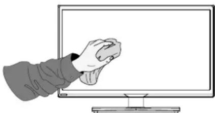 Illustration of a hand using a computer mouse on a computer monitor (no text or symbols)