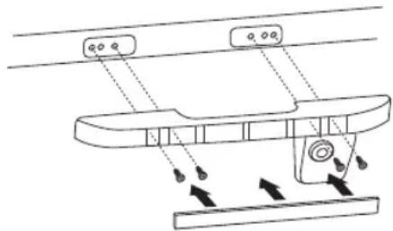 Diagram showing a mechanical or optical setup with labeled components and directional arrows indicating motion or force.