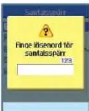 Santalsspärn ? Ringe lösenord för santalsspärn 123