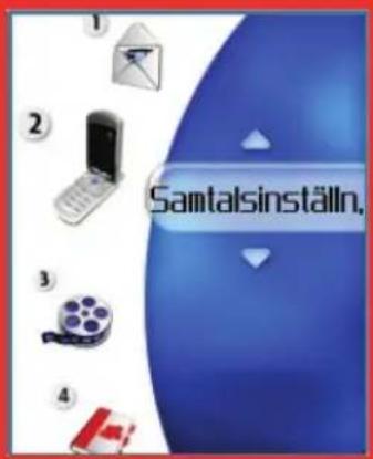 1 2 Samtalsinställn. 3 4