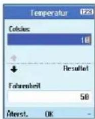 Temperatur Colcles 10 Resultat Fahrenheit 50 Aterst. OK -