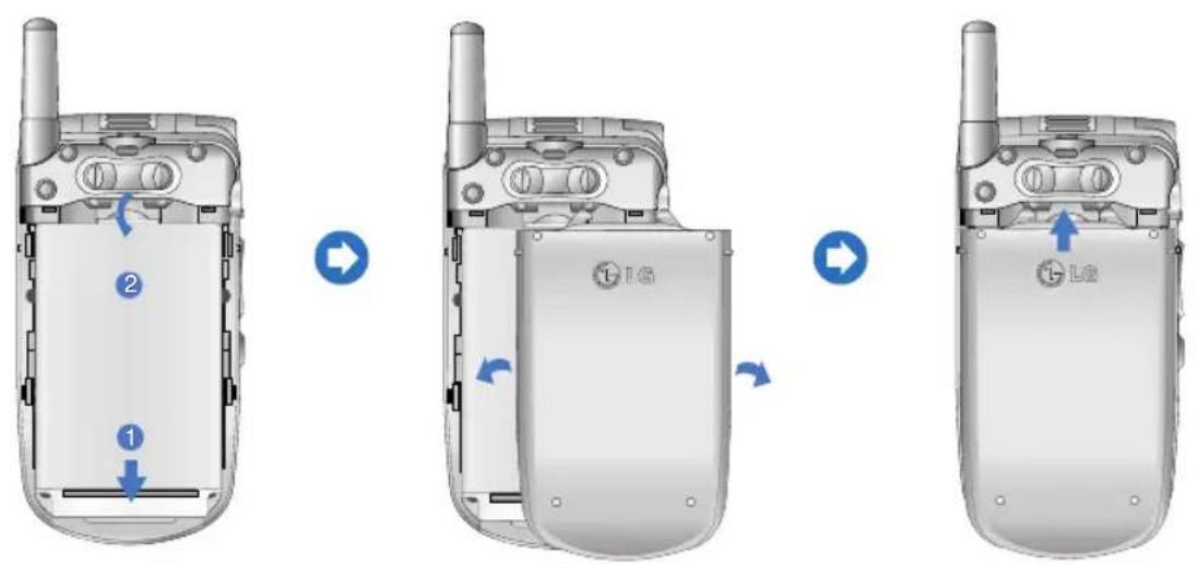 LG U8110 - Sätta i batteriet - 1