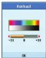 Kontrast -31 8 +31 OK