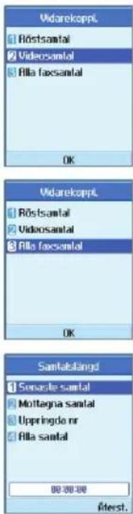 Vidarekoppl. Röstsantal Videosantal Fälla faesantal OK Vidarekoppl. Röstsantal Videosantal Fälla faesantal OK Samfakångd Sensele santal Mottagna santal Uppringdo nr Fälla santal 00:30:30 ätest.