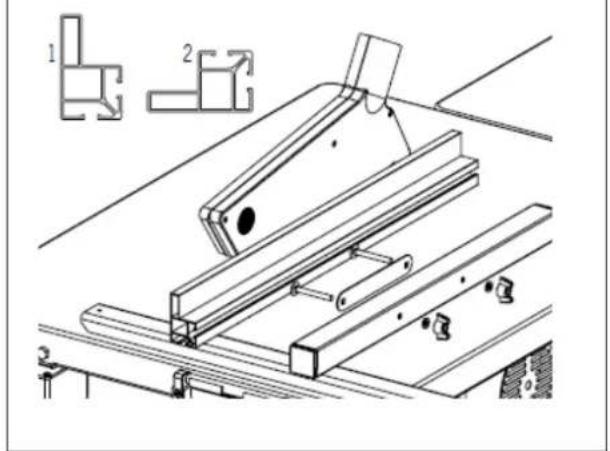 Technical diagram showing mechanical assembly with labeled components and cross-sectional views