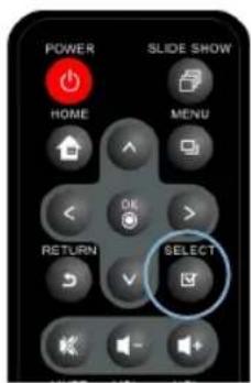 POWER SLIDE SHOW HOME MENU OK RETURN SELECT