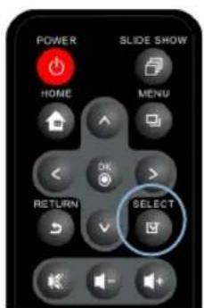 POWER HOME SLIDE SHOW MENU OK RETURN SELECT