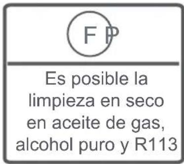 F P Es posible la limpieza en seco en aceite de gas, alcohol puro y R113