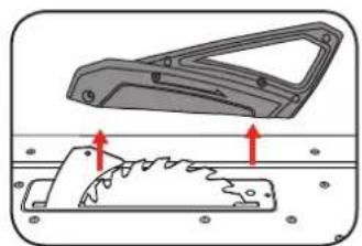 Ozito TBS-254 - Changing the table insert - 1