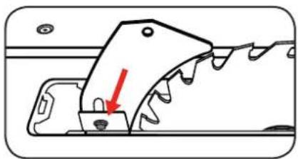 Ozito TBS-254 - Setting the Riving Knife - 4