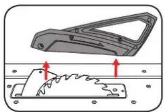 Ozito TBS-254 - Setting the Riving Knife - 2