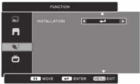 FUNCTION INSTALLATION MOVE ENTER MENU EXIT