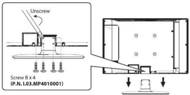 Unscrew Screw B x 4 (P.N. I.03.MP4010001)