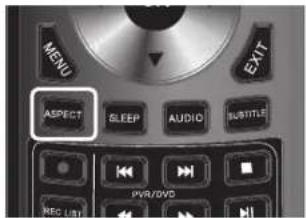 MENU ASPECT SLEEP AUDIO IUSTITLE PVR/DVD REC LIST