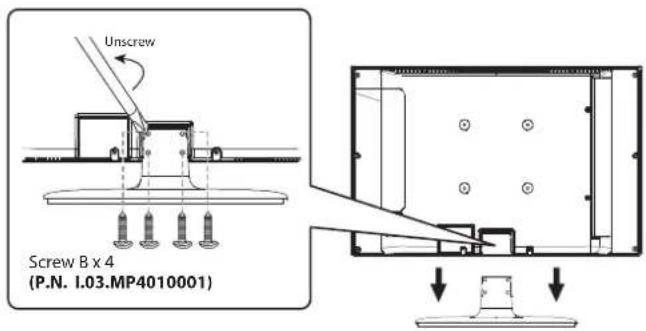 Unscrew Screw B x 4 (P.N. I.03.MP4010001)