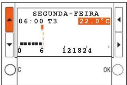SEGUNDA-FEIRA 06:00 T3 22.0°C 0 6 121824 C OK