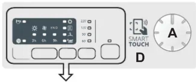 220° 120° 50° 60° 3h 6h 9h SMART TOUCH A D
