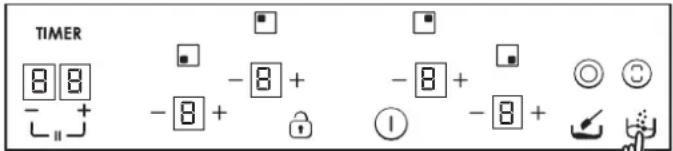 TIMER 8 8 - + - 8 + - 8 + - 8 + ① - 8 + Ⓞ ⊖