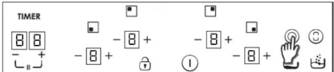 TIMER 8 8 - + - 8 + - 8 + - 8 + ① + - 8 + ②