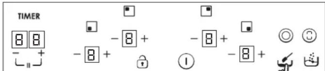 TIMER 8 8 - + - 8 + - 8 + - 8 + ① - 8 + ◎ ③