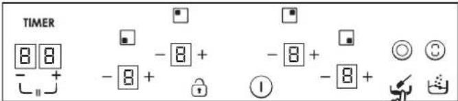 TIMER 8 8 - + - 8 + - 8 + - 8 + ① - 8 + ◎ ③
