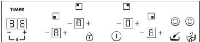 TIMER 8 8 - + - 8 + - 8 + - 8 + - 8 + ①