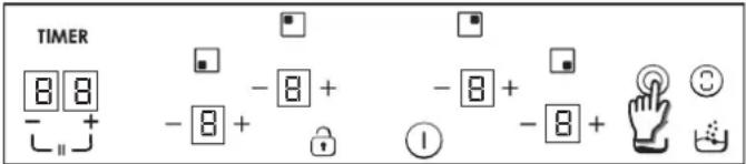 TIMER 8 8 - + - 8 + - 8 + - 8 + ① + - 8 + @