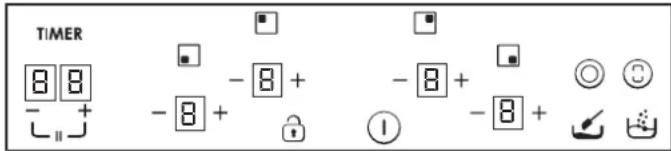 TIMER 8 8 - + - 8 + - 8 + - 8 + ① - 8 + ◎ ③