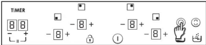TIMER 8 8 - + - 8 + - 8 + - 8 + ① - 8 + 3