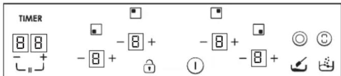 TIMER 8 8 - + - 8 + - 8 + - 8 + - 8 + - 8 + ①