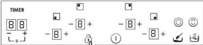 TIMER 8 8 - + - 8 + - 8 + - 8 + - 8 + ①