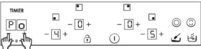 TIMER P O -4 + -0 + -3 + -5 + ◎ ③