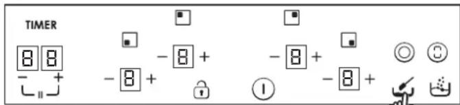 TIMER 8 8 - + - 8 + - 8 + - 8 + - 8 + - 8 + ①