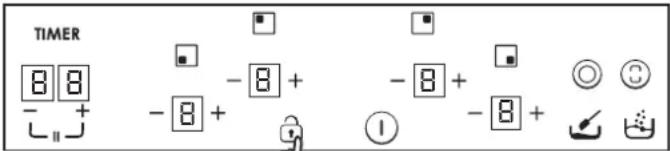TIMER 8 8 - + - 8 + - 8 + - 8 + ① + - 8 + Ⓞ Ⓗ