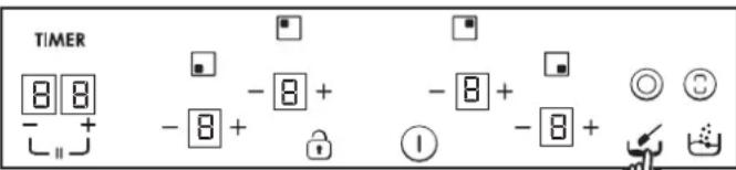 TIMER 8 8 - + - 8 + - 8 + - 8 + ①