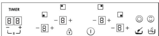 TIMER 8 8 - + - 8 + - 8 + - 8 + ① + - 8 + Ⓞ ③
