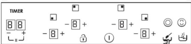 TIMER 8 8 - + - 8 + - 8 + - 8 + ① + - 8 +