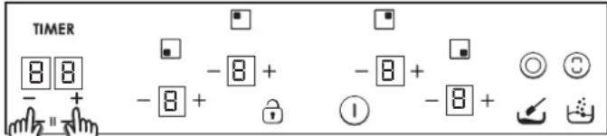 TIMER 8 8 - + -8 + -8 + -8 + -8 + ①