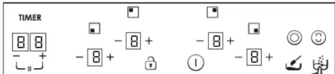 TIMER 8 8 - + - 8 + - 8 + ① - 8 + ◎ ③