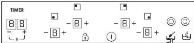 TIMER 8 8 - + - 8 + - 8 + - 8 + - 8 + ①