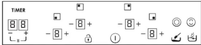 TIMER 8 8 - + - 8 + - 8 + - 8 + - 8 + ①